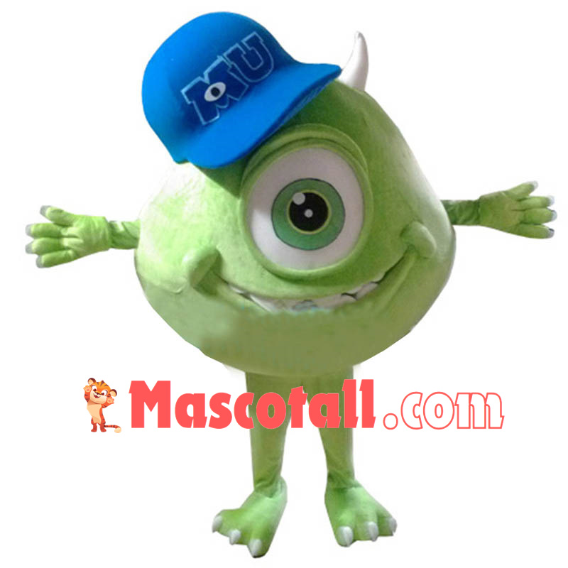 Mike Wazowski Mascot Costume From Monsters University Fancy Dress Free Shipping