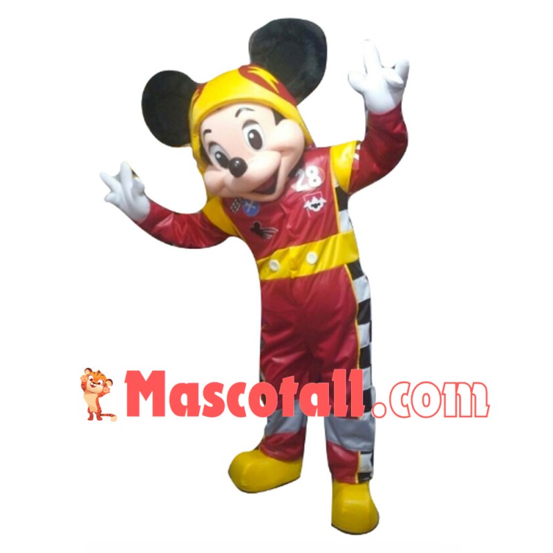 Mouse Clubhouse Racer Mickey Mouse Mascot Costume