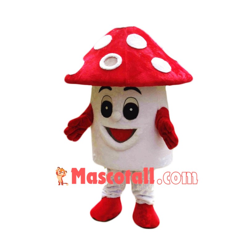 Red Mushroom Mascot Costume