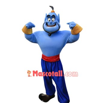 Genie Aladdin Mascot Costume Free Shipping
