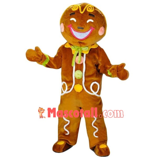 Top Quality Gingerbread Man Mascot Costume