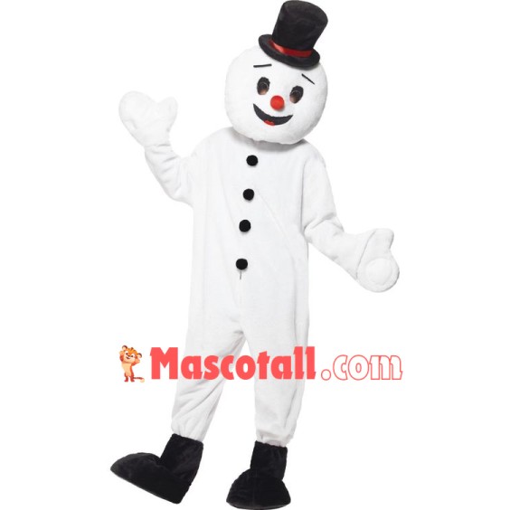 Black Hat Snowman Mascot Costume