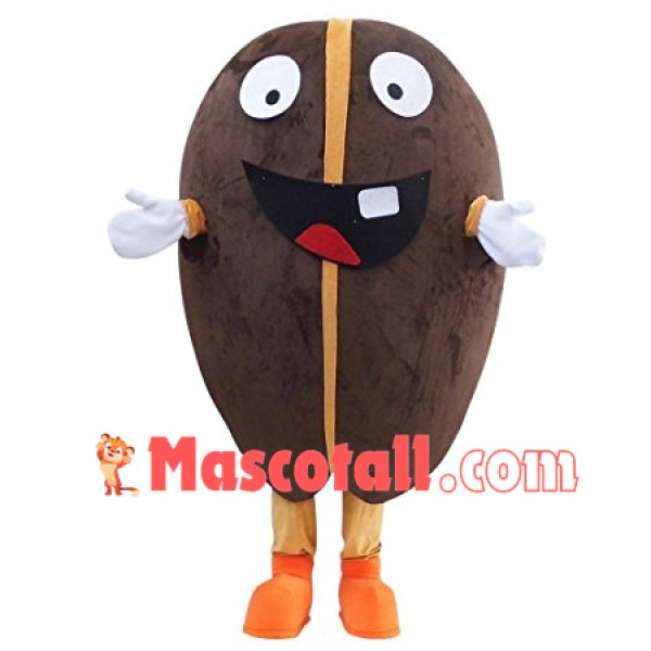Lovely Coffee Bean Cartoon Mascot Costume