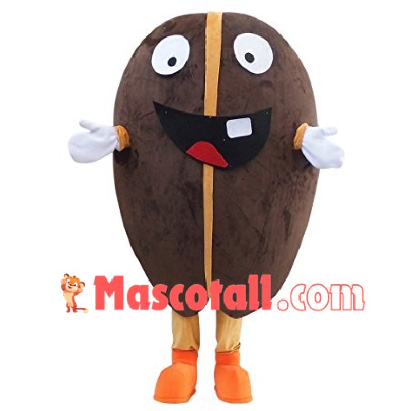 Lovely Coffee Bean Cartoon Mascot Costume