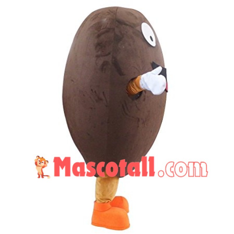 Lovely Coffee Bean Cartoon Mascot Costume