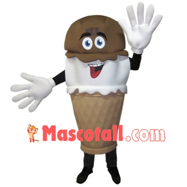 Hand-Dipped IceCream Waver Adult Mascot Costume