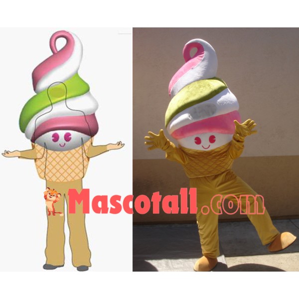 Ice Cream Cone Mascot Costume