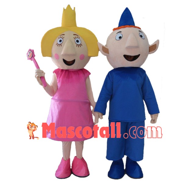 Ben and Holly Mascot Costume For Adults