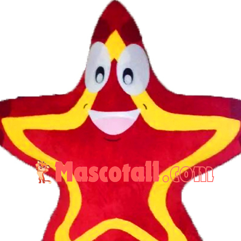 Red Star Mascot Costume Free Shipping