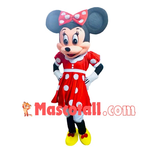 Mouse Clubhouse Red Lady Mouse Minnie Mascot Costume