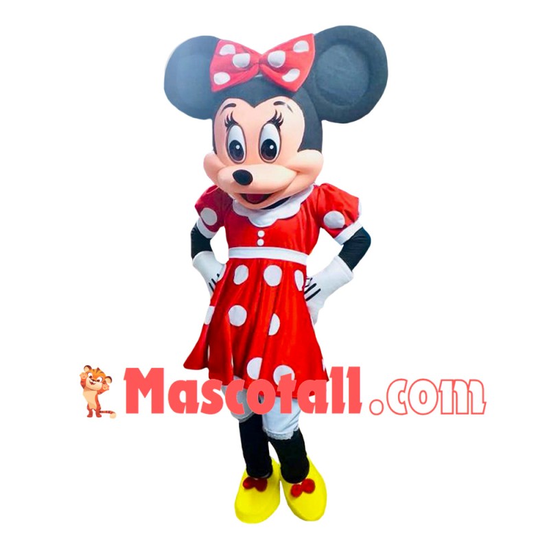 Mouse Clubhouse Red Lady Mouse Minnie Mascot Costume