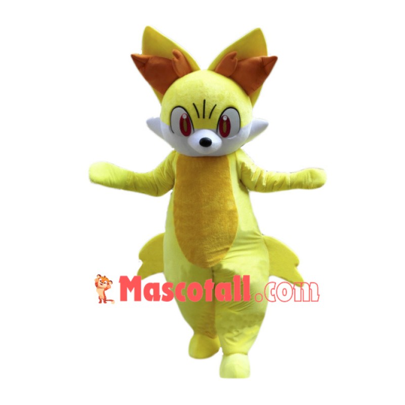 Cartoon Fennekin Mascot Costume