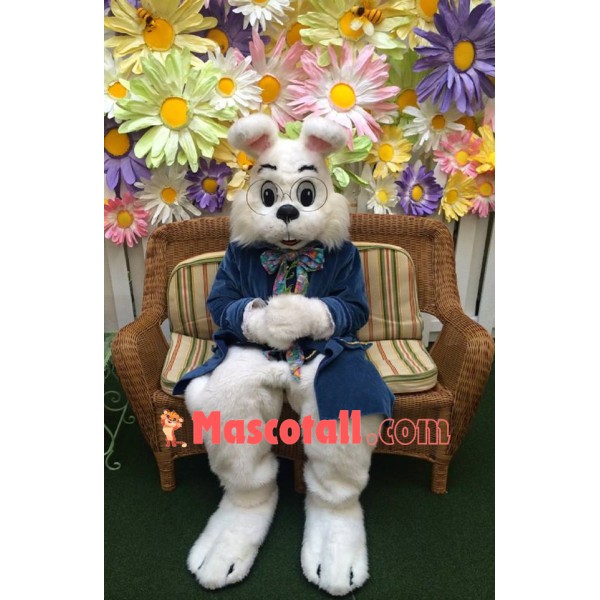 Easter Blue Wendell Rabbit Mascot Costume
