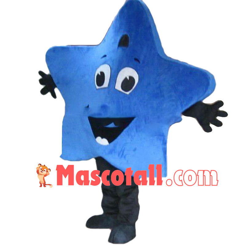 Blue Five Star Mascot Costume Blue Star Costume for Adult