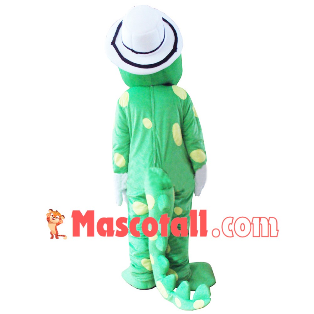 Green Dinosaur Cartoon Mascot Costume