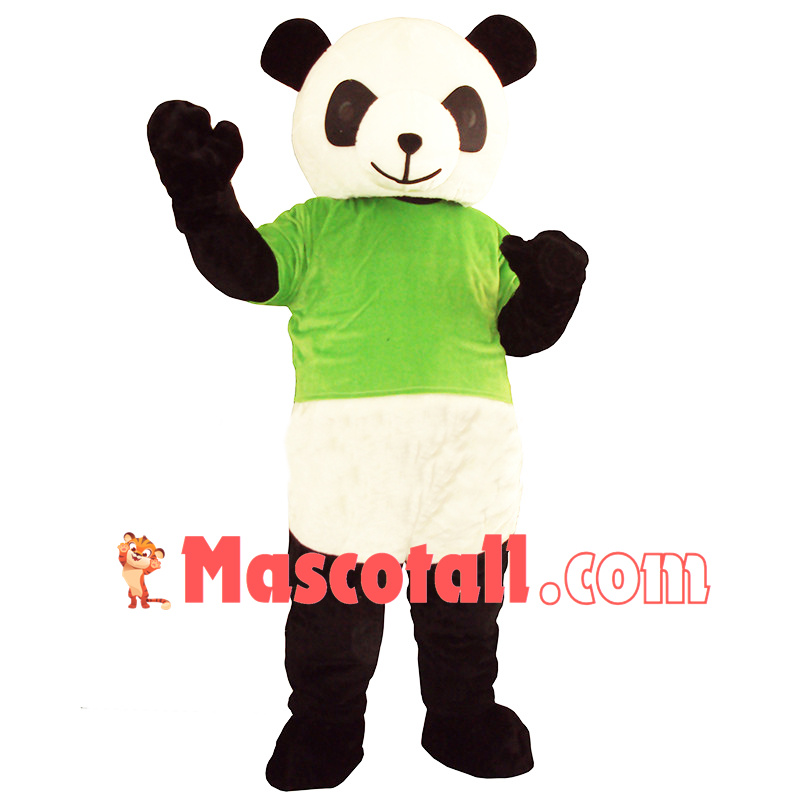 New Green Panda Mascot Costume Fancy Dress Adult Size for Halloween