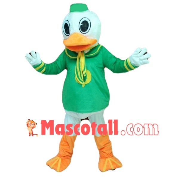 Green Duck Mascot Costumes Cartoon