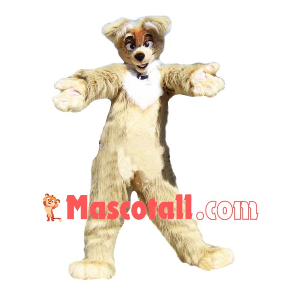 Brown Husky Dog Mascot Costume