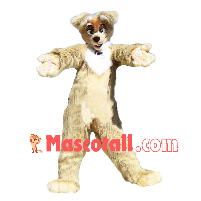 Brown Husky Dog Mascot Costume