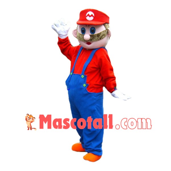 Cute Mario Mascot Costume Adult Size