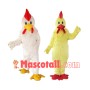 White Chicken Rooster Mascot Costume Cartoon Halloween