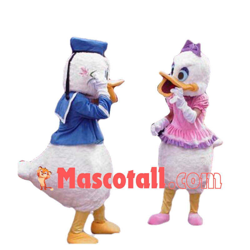 Donald Duck & Daisy Mascot Costume Cartoon Party Fancy Dress
