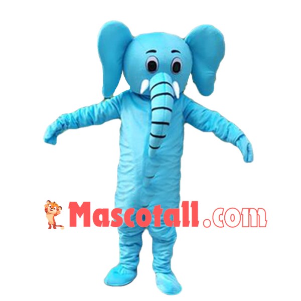 Cartton Blue Elephant Mascot Costume