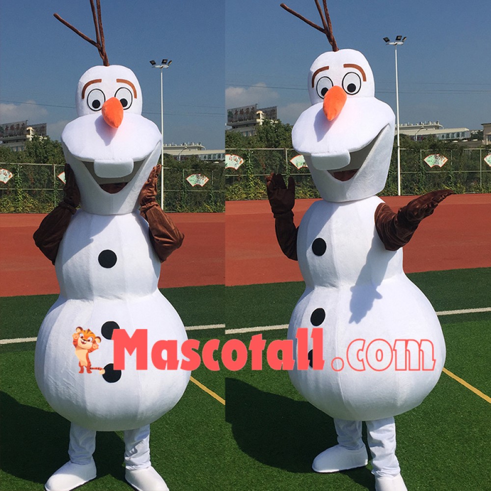 Smiling Olaf Mascot Costume Halloween Mascot Costume