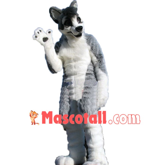 Wolf Dog Husky Fursuit Furry Mascot Costume Cosplay Party Dress Outfit Adult Size