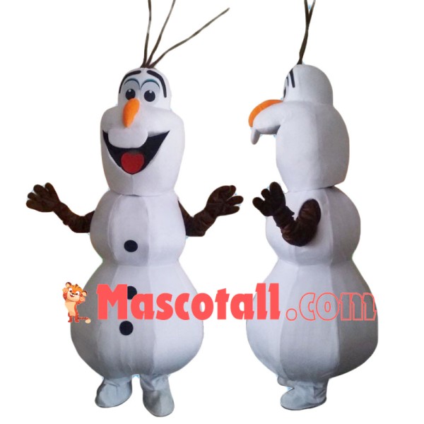 Smiling Olaf Mascot Costume Cartoon Character Mascot