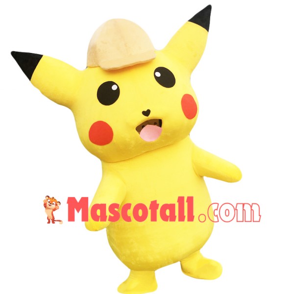 Happy Pikachu Mascot Costume Cartoon Character Mascot