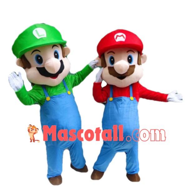 Happy Mario Mascot Costume Cartoon Character Mascot