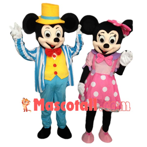 Disney Mickey Minnie Mouse Mascot Costume for Adults