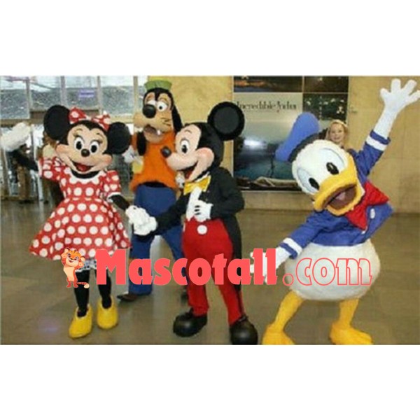 Mascots Adult Donald Goofy Mickey-Minnie Mouse Fancy Mascot Costume Fancy Dress