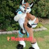 Long Fur Husky Dog Fox Fursuit Mascot Costume Suit Cosplay Dress Adults Parade