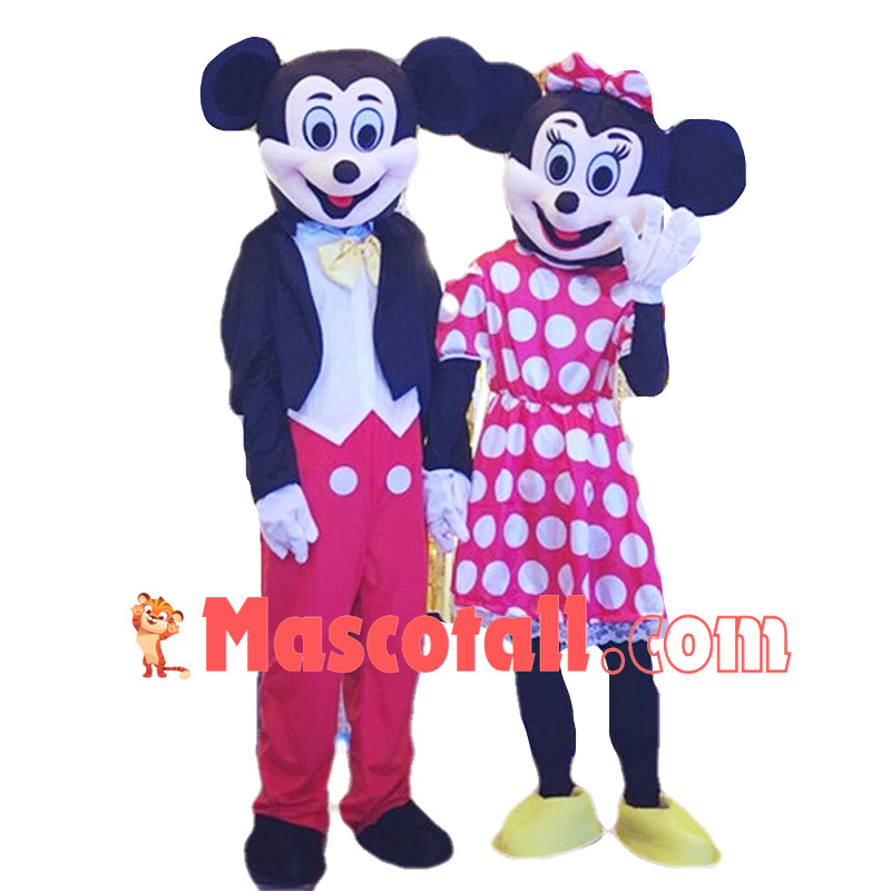 Mickey Mouse and Minnie Mouse Disney Mascot Costume
