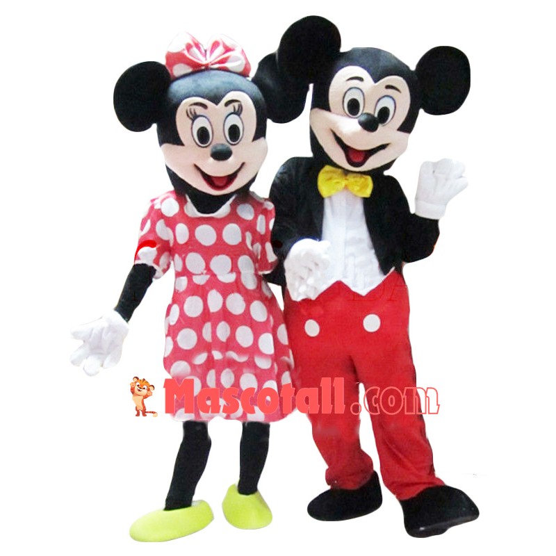 Mickey Mouse and Minnie Mouse Disney Mascot Costume