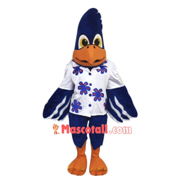 Cute Blue Cardinal Mascot Costume