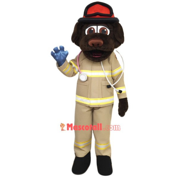 Fire Department Dog Mascot Costume