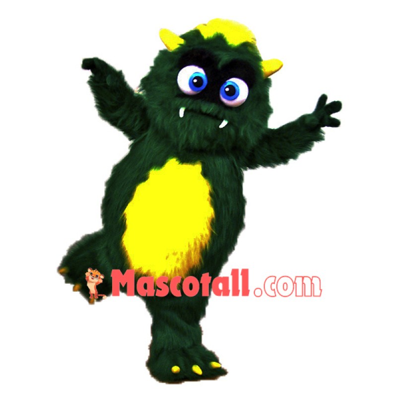 Cute Green Monster Mascot Costume
