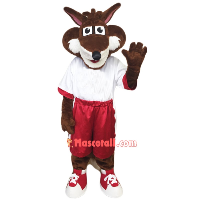 College Fox Mascot Costume Free Shipping