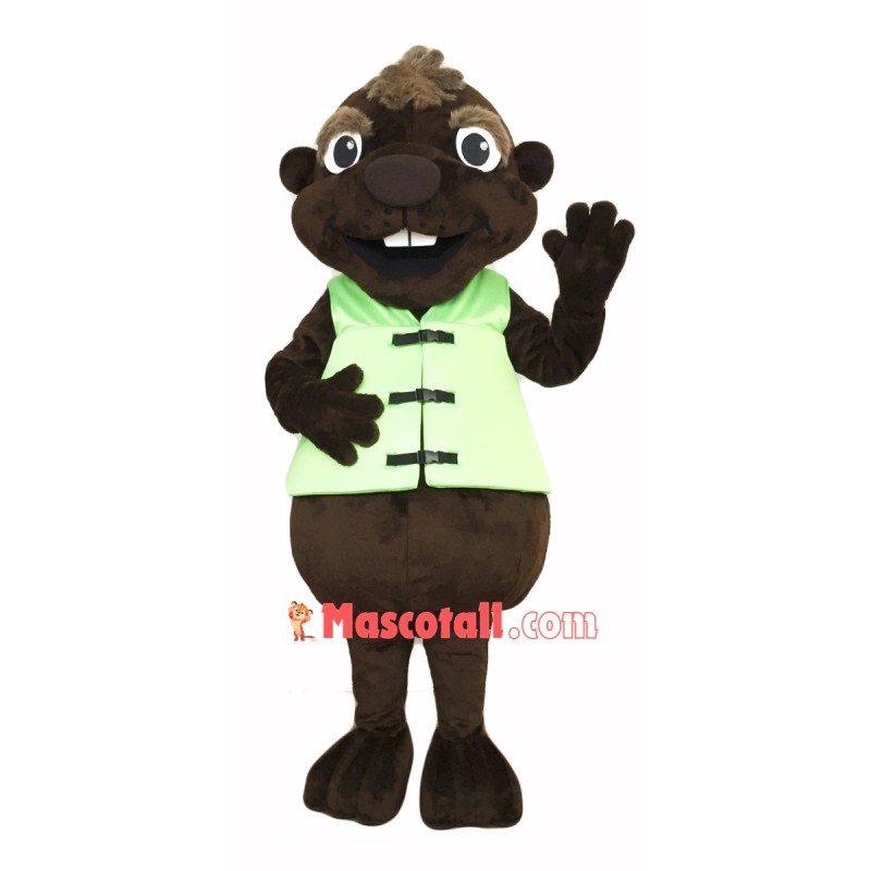 Chocolate Beaver Mascot Costume