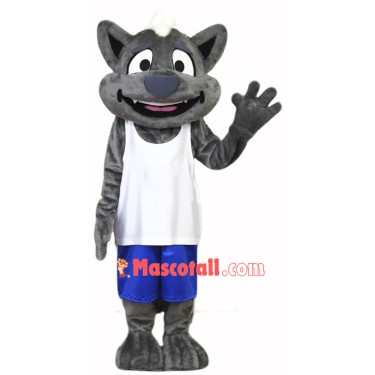 Happy Little Wolf Mascot Costume