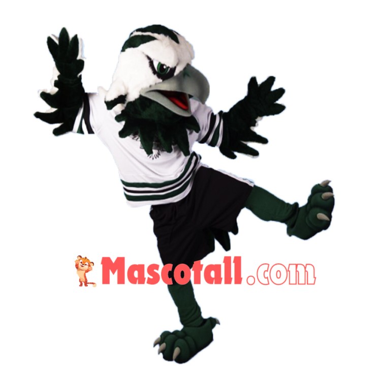 Green & White Eagle Mascot Costume