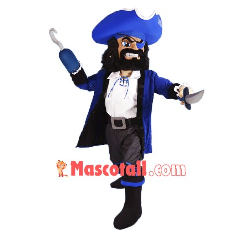 Blue Pirate Mascot Costume