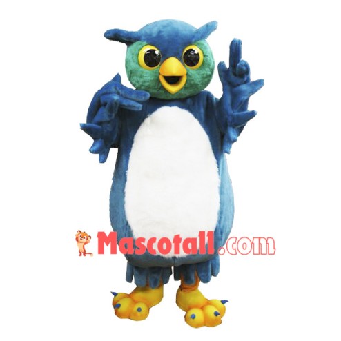 High Quality Blue Owl Mascot Costume