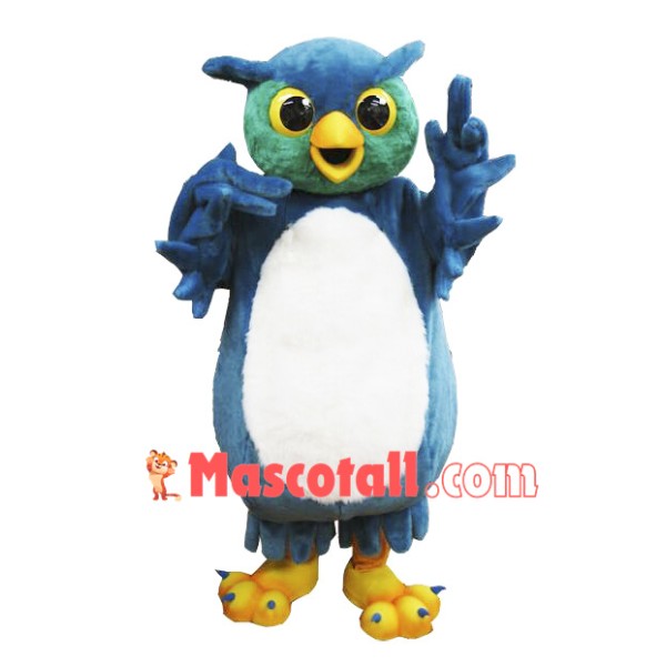 High Quality Blue Owl Mascot Costume