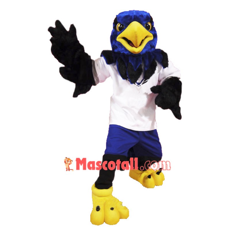 Blue Hawk Mascot Costume