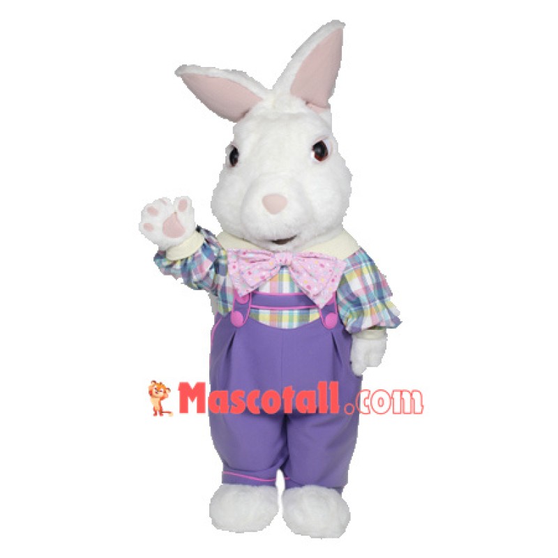 Fuzzy Bunny Mascot Costume