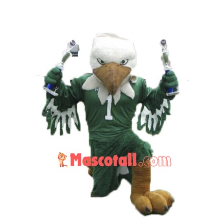 The Scrappy Green Eagle Mascot Costume